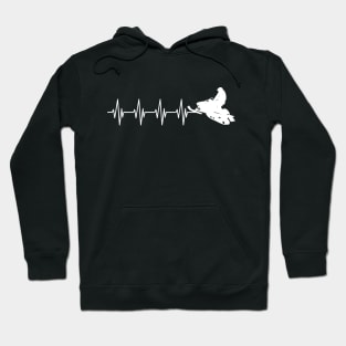 Snowmobile Heartbeat - Snowmobiling heartbeat w Hoodie